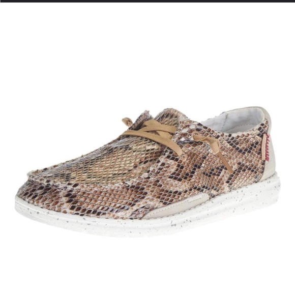Hey Dude Wendy Python Snake Light Rose Slip On Casual Shoes 8 - Picture 1 of 8